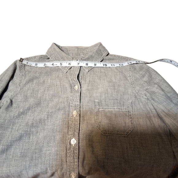 Old Navy Button Down Gray Shirt Size S - Picture 3 of 7